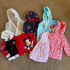 Kids 4T clothing / Jacket bundle All seasons, EUC,‎ Disney, Gap, Ariel, Mickey